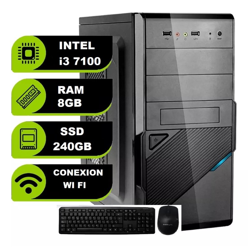 copia de Pc Computadora Escritorio Oficina Intel I3 8gb Ssd 256gb M2